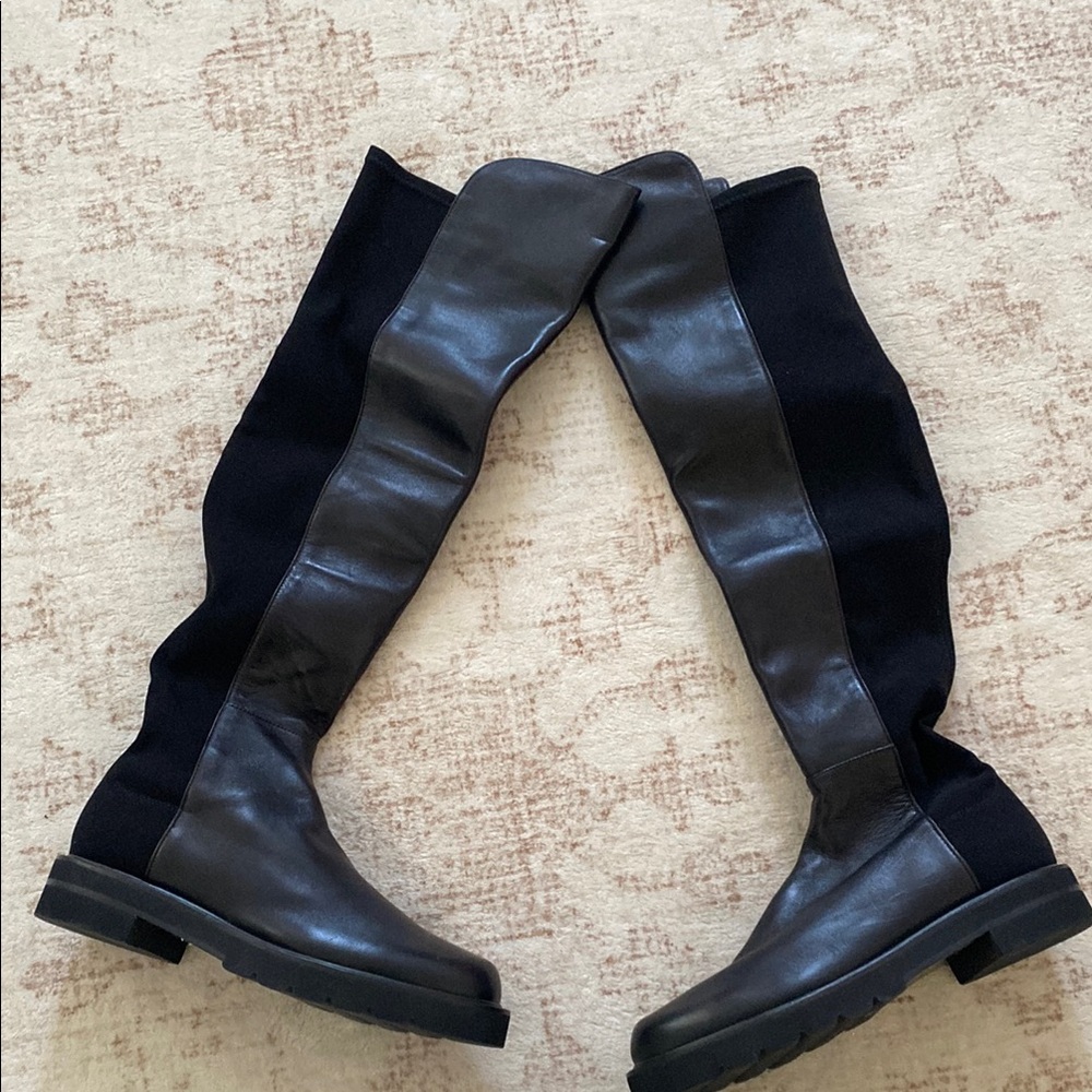 Stuart Weitzman 5050 Over the Knee Boots Sz. 38.5 Black